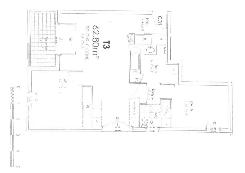Location Appartement 3 pièces Lyon 7e
