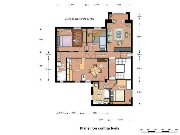 plan appartement 5 chambres