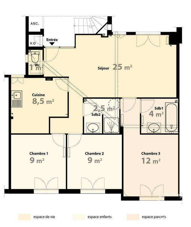 Vente appartement 4 pièces Paris 15e