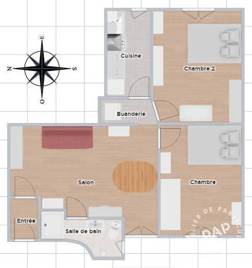 Vente appartement 3 pièces Paris 18e