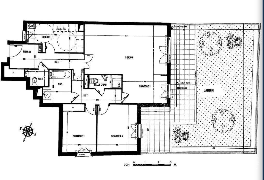 Appartement a louer herblay - 4 pièce(s) - 92 m2 - Surfyn