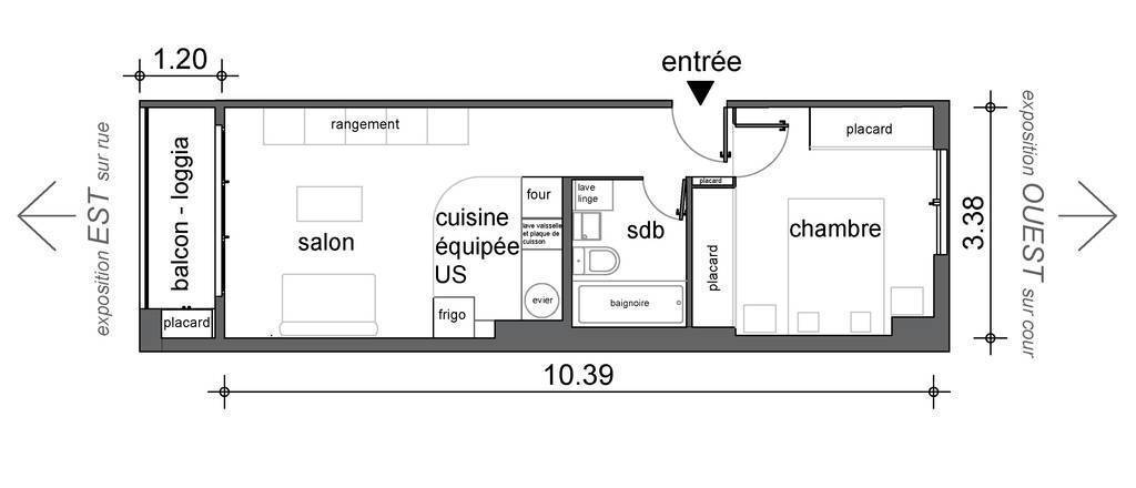 Vente appartement 2 pièces Paris 11e