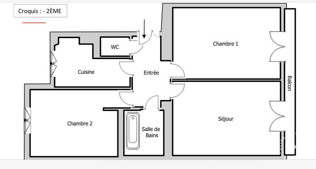 Vente appartement 3 pièces Paris 15e