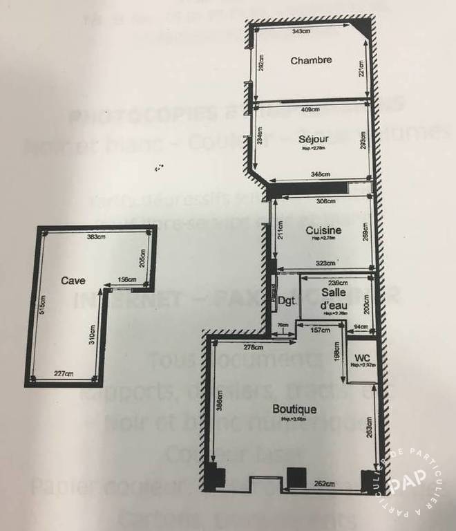 Vente et location Fonds de commerce Paris 20E (75020) 35.000 €
