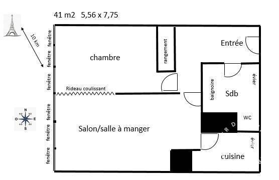 Vente appartement 2 pièces Paris 13e