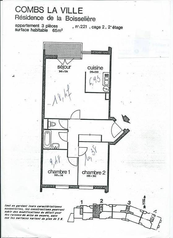 Vente appartement 3 pièces Combs-la-Ville (77380)