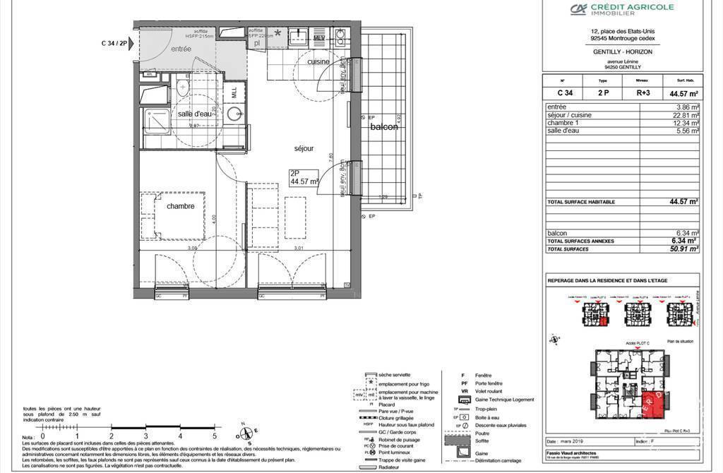Vente Appartement Gentilly (94250) 45 m² 340.000 €