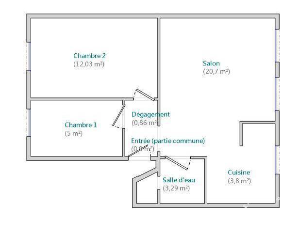 Vente appartement 3 pièces Paris 15e
