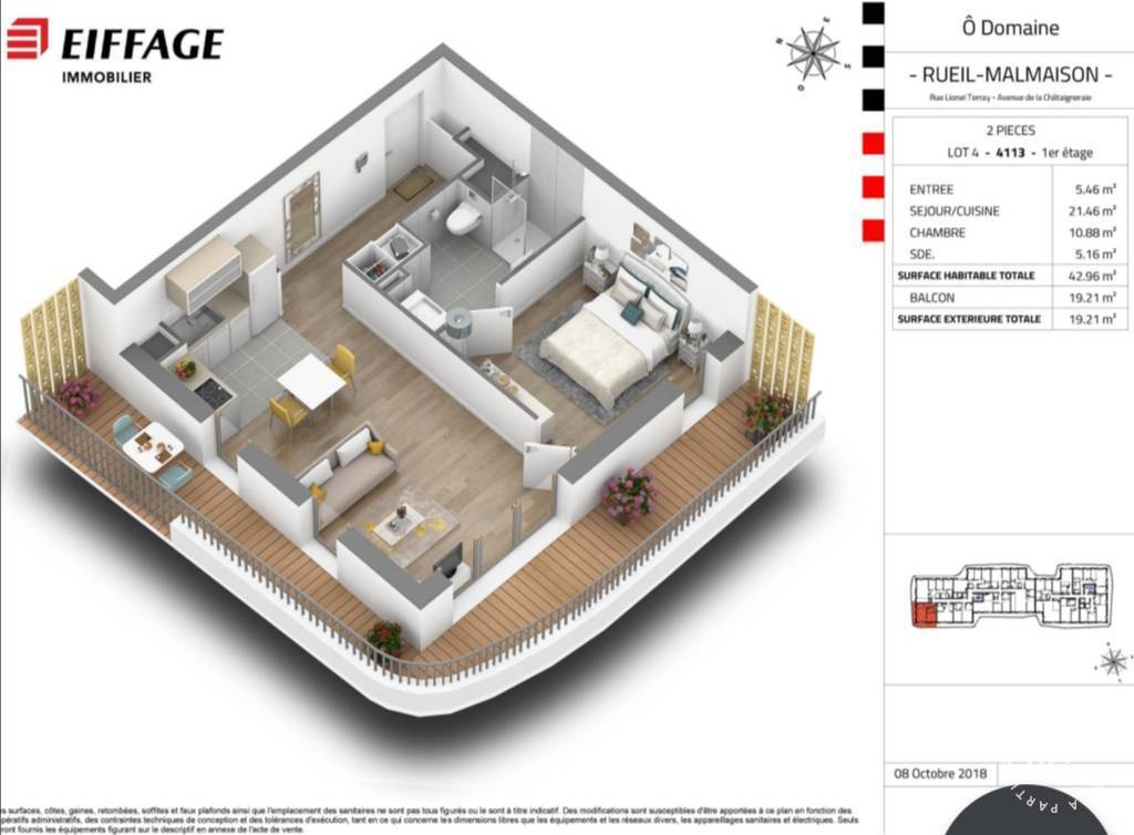 Vente appartement 2 pièces Rueil-Malmaison (92500)
