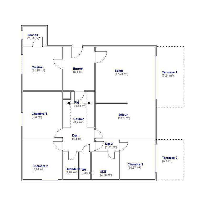 Vente appartement 5 pièces Blanquefort (33290)
