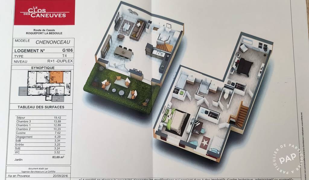 Vente appartement 4 pièces Roquefort-la-Bédoule (13830)