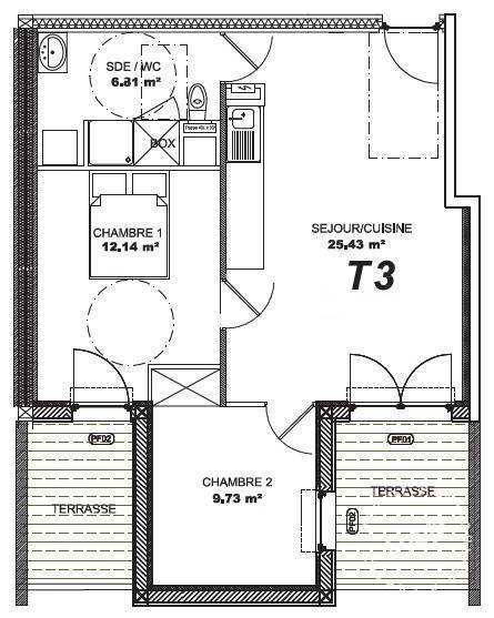 Vente appartement 3 pièces Avignon (84)
