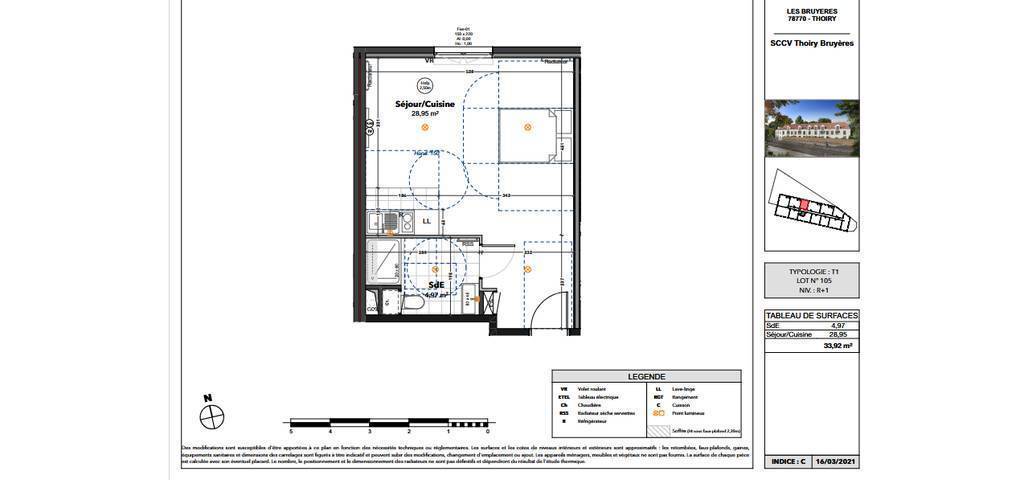 Vente appartement studio Thoiry (78770)