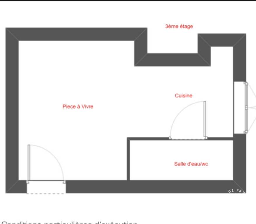 Vente appartement studio Paris 18e
