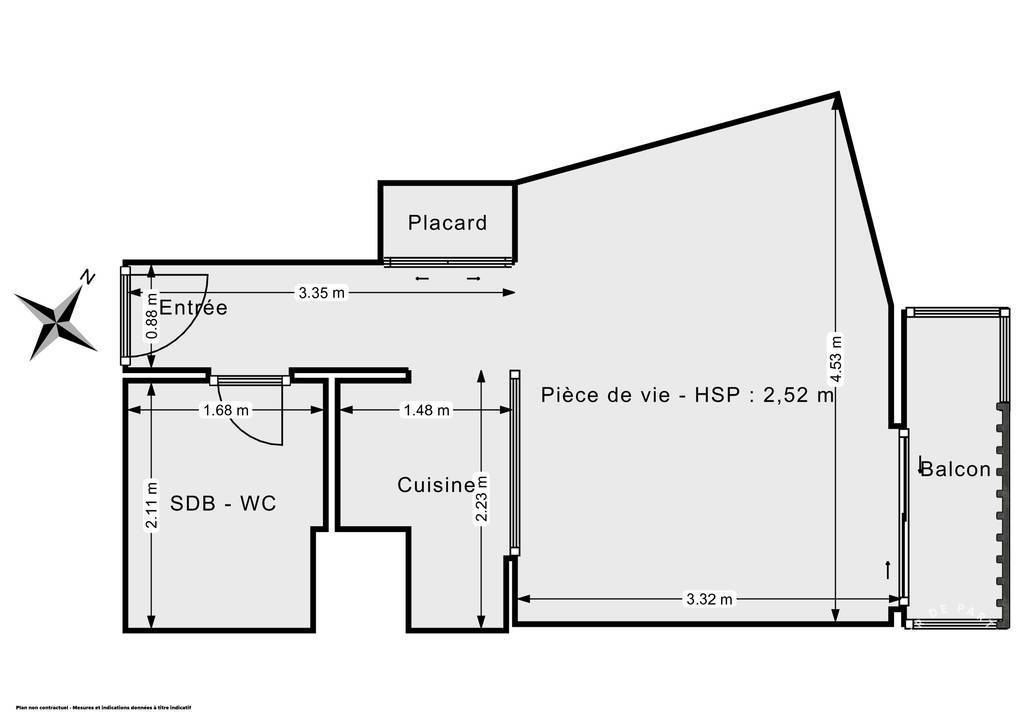Vente Appartement Paris 20E (75020) 25&nbsp;m² 285.000&nbsp;&euro;