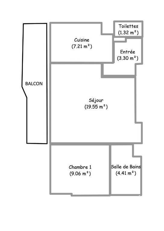 Appartement 45&nbsp;m²