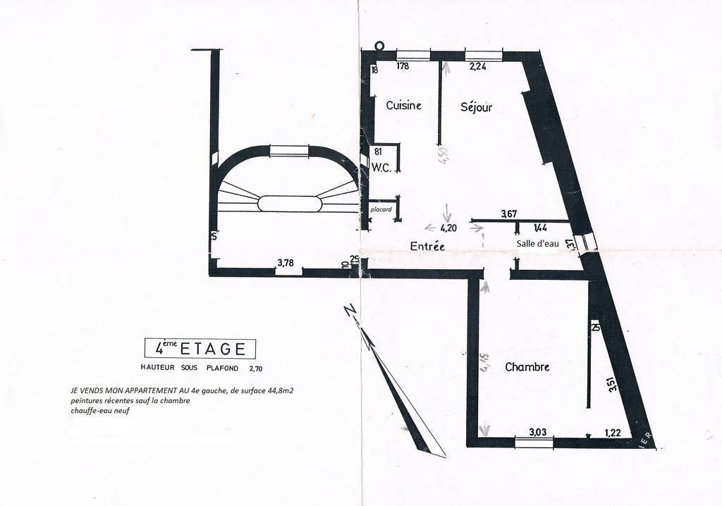 Vente Appartement Pantin (93500) 45&nbsp;m² 282.000&nbsp;&euro;