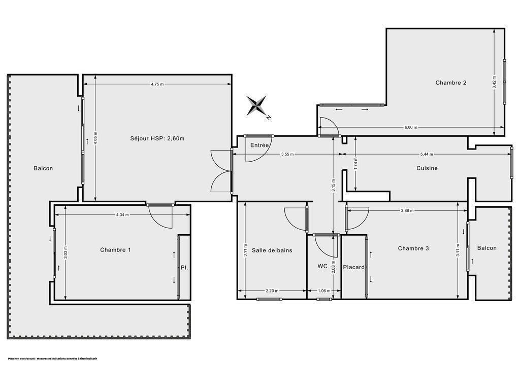 Appartement 395.000&nbsp;&euro; 82&nbsp;m² Vence (06140)