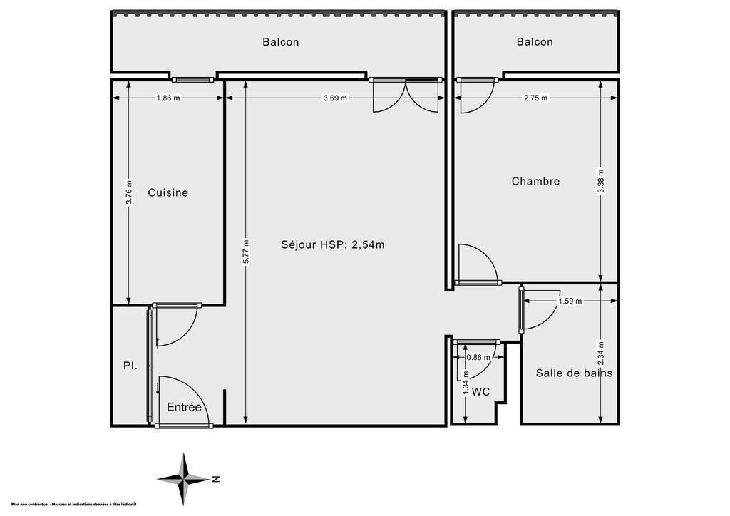 Vente Appartement Gradignan (33170) 44&nbsp;m² 165.000&nbsp;&euro;