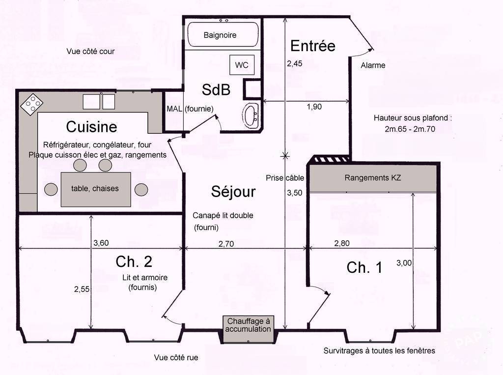 Location appartement 3 pièces Versailles (78000)