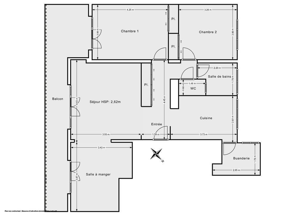 Vente Appartement Billère (64140) 74&nbsp;m² 160.000&nbsp;&euro;