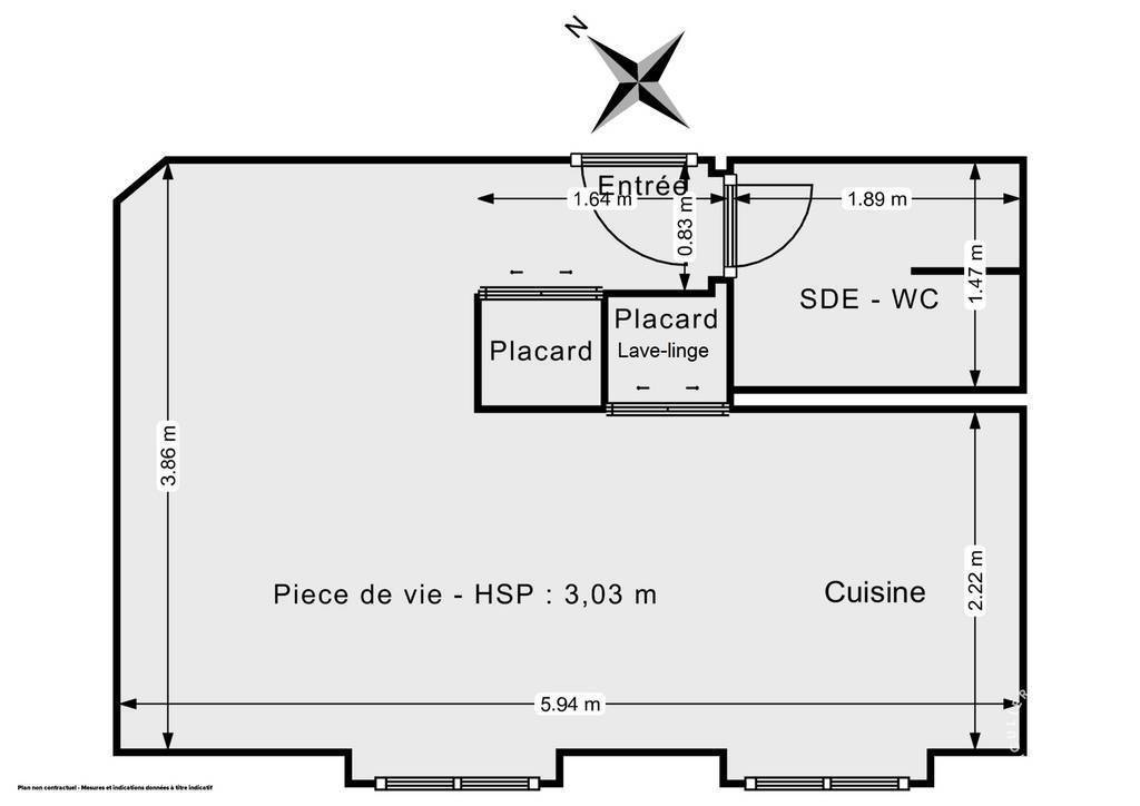 Vente Appartement Lyon 1Er (69001) 22&nbsp;m² 159.000&nbsp;&euro;