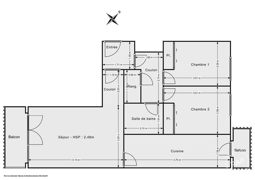 Vente Appartement Aubervilliers (93300) 60&nbsp;m² 275.000&nbsp;&euro;