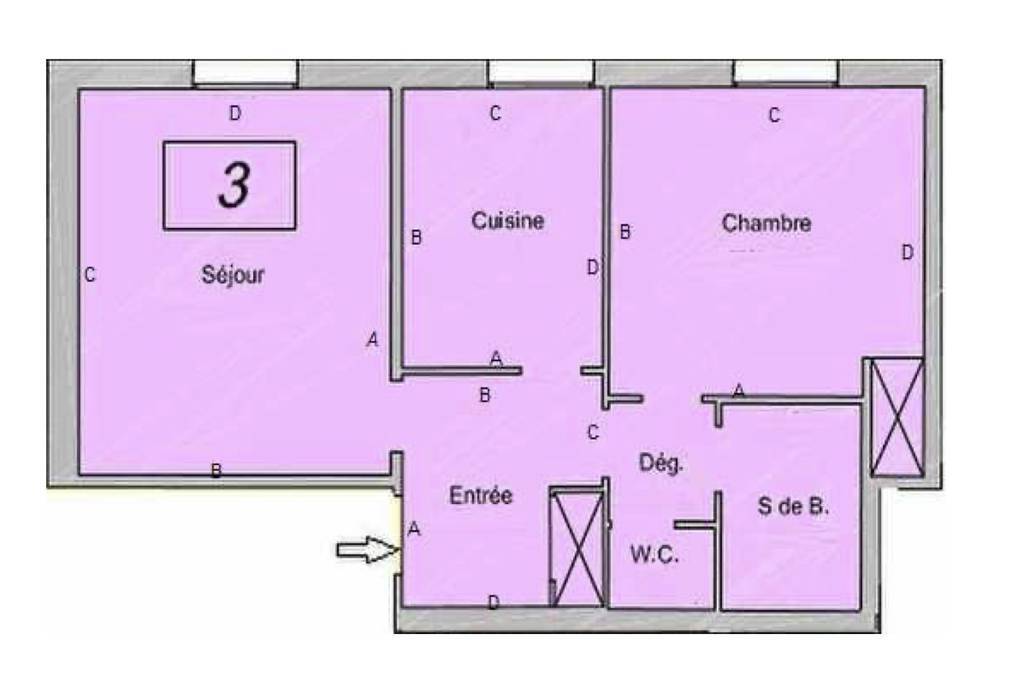Appartement a louer malakoff - 2 pièce(s) - 45 m2 - Surfyn