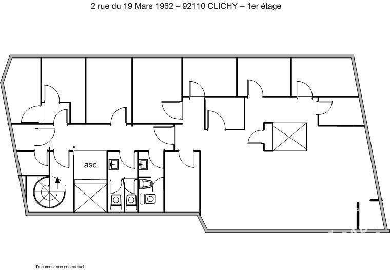 Bureaux et locaux professionnels 5.030&nbsp;&euro; 310&nbsp;m² Clichy (92110)