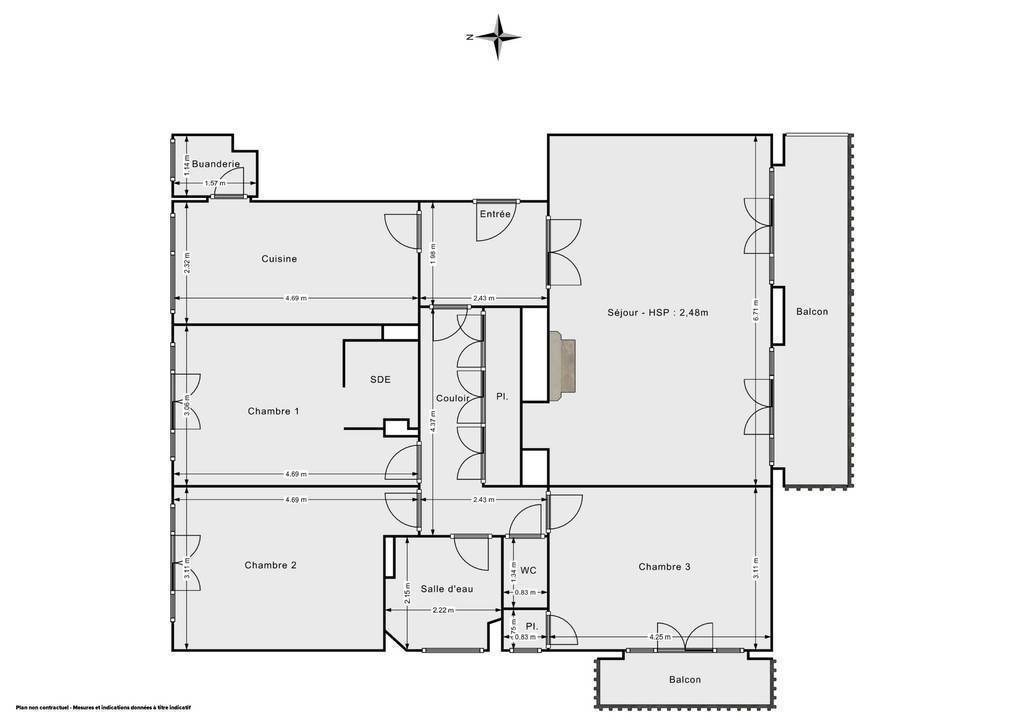 Vente Appartement Conflans-Sainte-Honorine (78700) 98&nbsp;m² 370.000&nbsp;&euro;