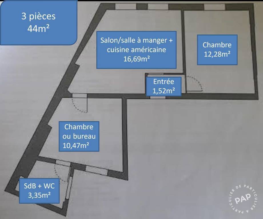 Appartement a louer levallois-perret - 3 pièce(s) - 44 m2 - Surfyn